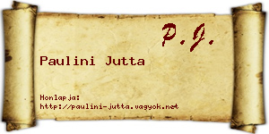 Paulini Jutta névjegykártya